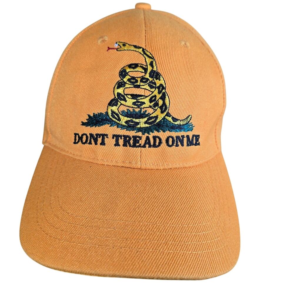 Embroidered Gadsden Don't Tread on Me Tea Party Yellow Hat Cap TRUMP 2024
